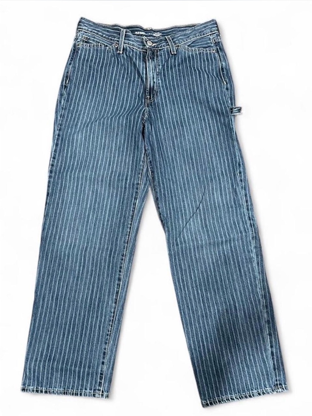 Women’s Blue Pinstripe Denim Jeans